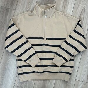 ABERCROMBIE | Striped Quarter Zip
